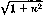 radic(1 + u^2)