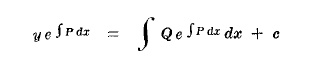 solution to first order linear eqaution