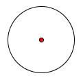 the center of a circle
