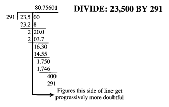 divide 23,500 by 291