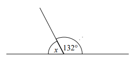 Work out the size of the angle marked x. 