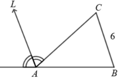 Лъчът [tex]AL[/tex] е ъглополовящата на външния ъгъл при върха [tex]A[/tex] в [tex]\triangle ABC[/tex] и [tex]AL[/tex] е успоредна на [tex]ВС[/tex]. Ако страната [tex]BC= 6[/tex] cm и периметърът на [tex]\triangle ABC[/tex] е 20 cm, то дължината на страната [tex]АВ[/tex] е: