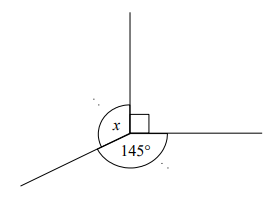 Work out the size of the angle marked x. 