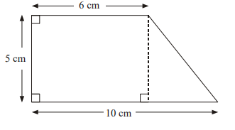 Here is a trapezium.
Work out the area of the trapezium.
