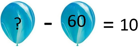¿Cuál es el valor del primer globo para que el resultado sea 10?